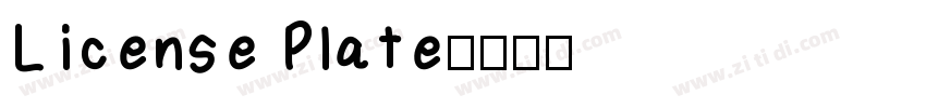 License Plate字体转换